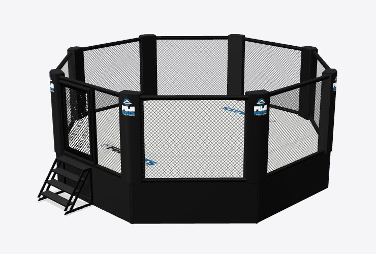 3D render of a custom octagon cage